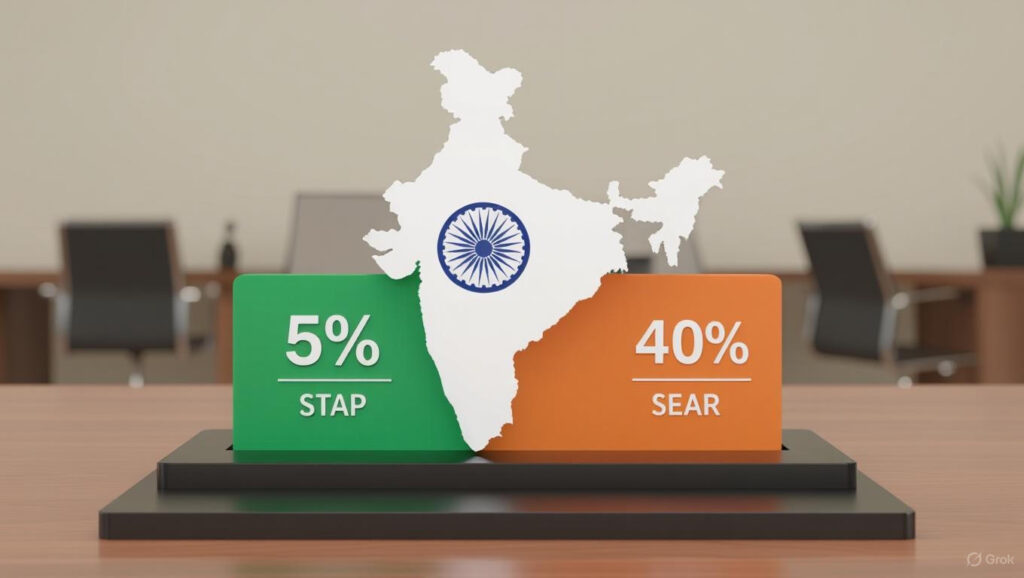 GST 2.0 new tax rates effective September 22, 2025 with two slab system”