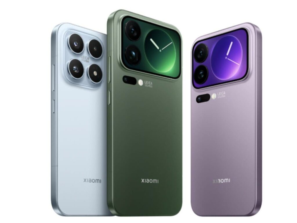 Xiaomi 17 Pro Max smartphone front and back view with dual display and triple camera setup