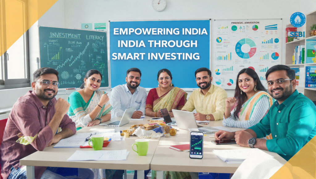 Group discussing smart investing strategies.SEBI Arth Yatra Contest 2025