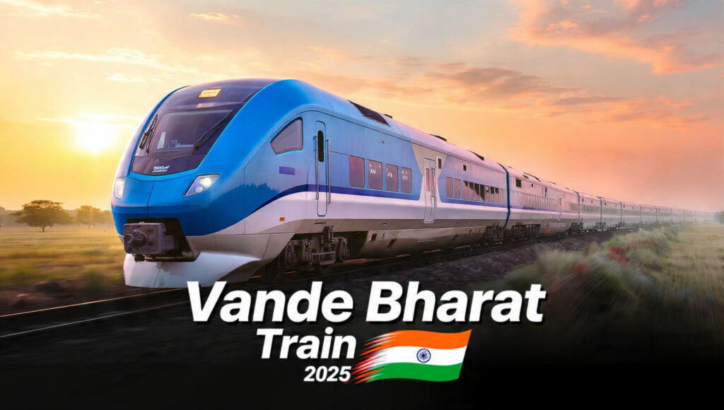 Vande Bharat train 2025 sleeper edition showcasing modern design, high-speed performance, and Made-in-India technology.