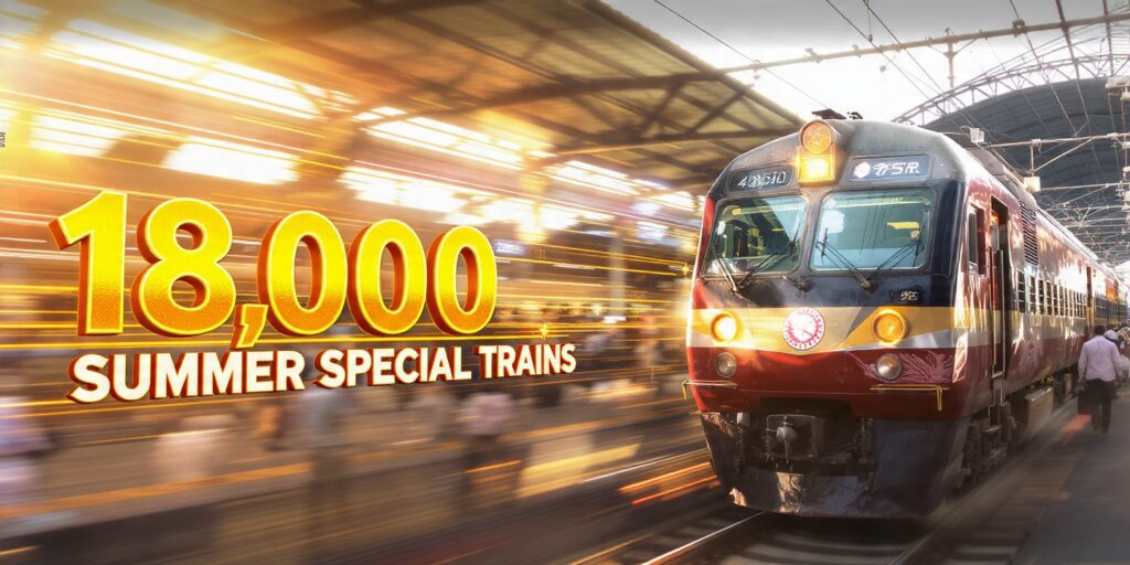 18,000 summer special trains