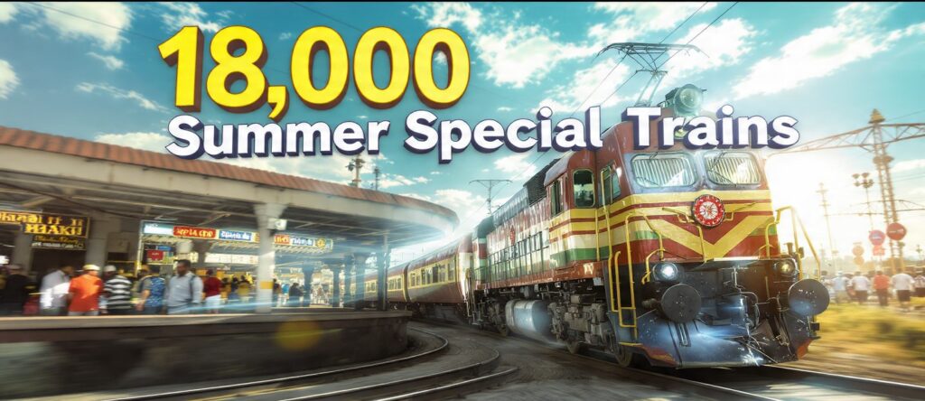 18,000 summer special trains