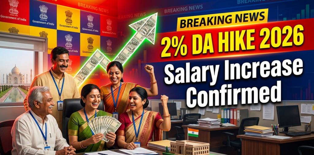 2 percent DA hike 2026 impact on salary and arrears for government employees