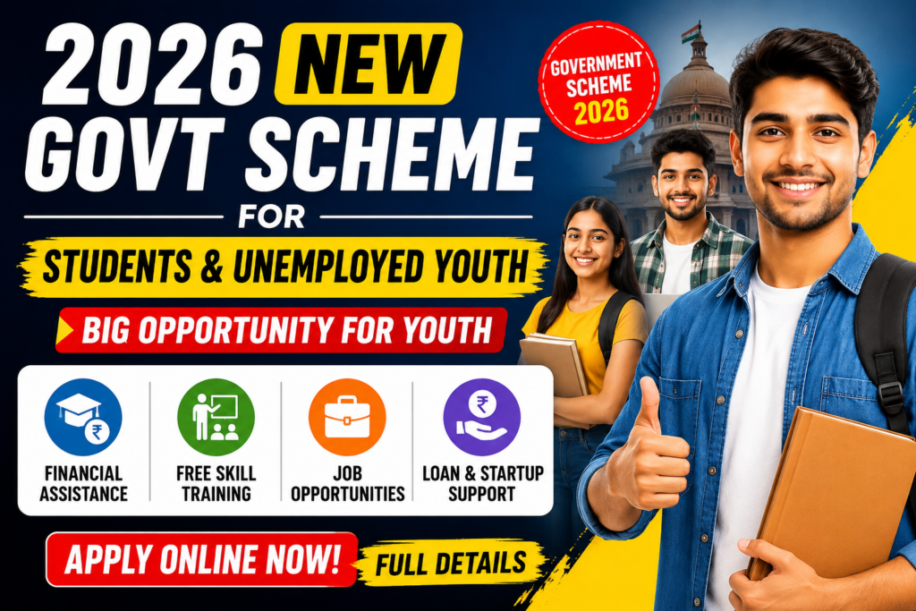 2026 New Govt Scheme for Students & Unemployed Youth